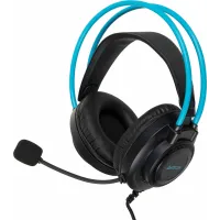 Наушники с микрофоном A4Tech Fstyler FH200U серый/синий 2м накладные USB оголовье (FH200U BLUE)