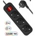 Сетевой удлинитель Defender G330 3м (3 розетки) черный (коробка)