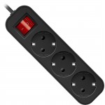 Сетевой удлинитель Defender G330 3м (3 розетки) черный (коробка)