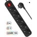 Сетевой удлинитель Defender G550 5м (5 розеток) черный (коробка)