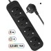 Сетевой удлинитель Defender M430 3м (4 розетки) черный (коробка)