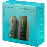 Колонки Оклик OK-120 2.0 черный 6Вт