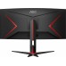 Монитор AOC 34" Gaming CU34G2X черный/красный VA LED 1ms 21:9 HDMI матовая HAS 300cd 178гр/178гр 3440x1440 144Hz FreeSync Premium DP FHD USB 8.1кг