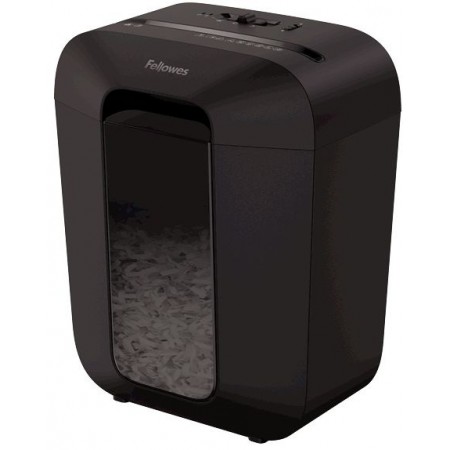 Шредер Fellowes PowerShred LX45 черный (секр.P-4) перекрестный 8лист. 17лтр. скрепки скобы пл.карты