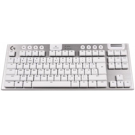 Клавиатура Logitech G915 TKL Lightspeed механическая серебристый USB беспроводная BT/Radio slim Multimedia for gamer LED (920-010117)