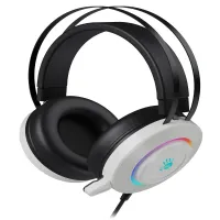 Наушники с микрофоном A4Tech Bloody G521 белый/черный 2.3м мониторные USB оголовье (G521 (WHITE)) Наушники с микрофоном A4Tech Bloody G521 белый/черный 2.3м мониторные USB оголовье (G521 (WHITE))