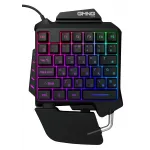 Игровой блок Оклик 703GK черный USB for gamer LED (подставка для запястий) (1533151)