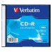 Диск CD-R Verbatim 700Mb 52x Slim case (1шт) (43347)