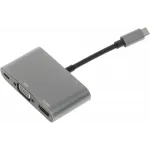 Разветвитель USB-C Palmexx серебристый (PX/HUB USBC-HDMI-VGA-USBC)