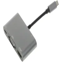 Разветвитель USB-C Palmexx серебристый (PX/HUB USBC-HDMI-VGA-USBC)