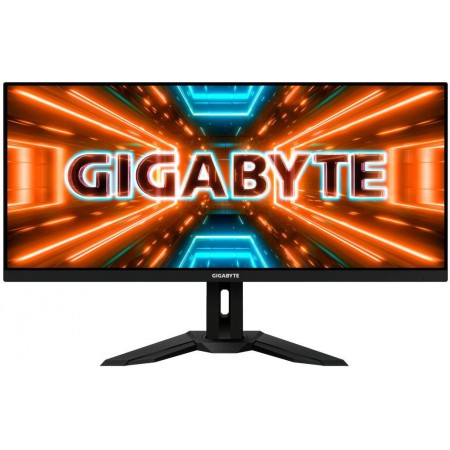 Монитор Gigabyte 34" M34WQ черный IPS LED 1ms 21:9 HDMI M/M матовая HAS Piv 400cd 178гр/178гр 3440x1440 144Hz FreeSync DP 2K USB 10.22кг