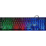 Клавиатура + мышь Defender Aura MKP-117 клав:черный мышь:черный USB slim LED (52117)