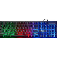 Клавиатура + мышь Defender Aura MKP-117 клав:черный мышь:черный USB slim LED (52117)