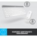Клавиатура + мышь Logitech MK470 клав:белый/серый мышь:белый USB беспроводная slim (920-009207)
