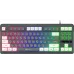 Клавиатура Оклик 711G серый/белый USB for gamer LED (1790385)
