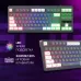 Клавиатура Оклик 711G серый/белый USB for gamer LED (1790385)