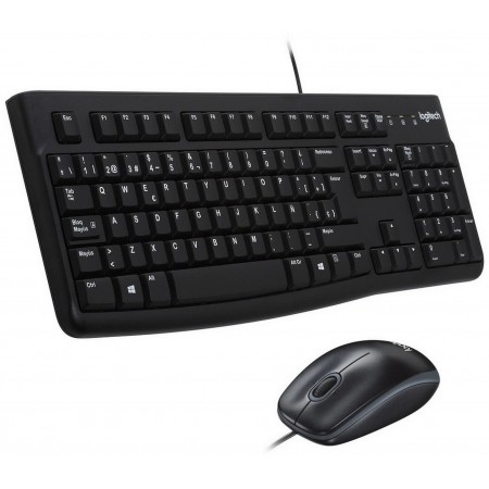 Клавиатура + мышь Logitech MK120 клав:черный мышь:черный/серый USB (920-002562)