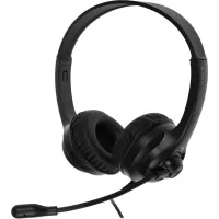 Наушники с микрофоном A4Tech HU-8 черный 2м накладные USB оголовье