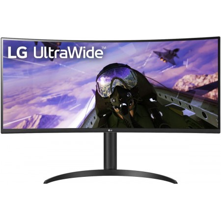 Монитор LG 34" UltraWide 34WP65C-B черный VA LED 21:9 HDMI M/M матовая HAS Piv 300cd 178гр/178гр 3440x1440 160Hz FreeSync DP UW 7.7кг