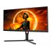 Монитор AOC 34" Gaming U34G3XM/EU черный/красный VA LED 1ms 21:9 HDMI матовая HAS Piv 300cd 178гр/178гр 3440x1440 144Hz FreeSync Premium DP 2K 7.78кг