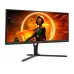 Монитор AOC 34" Gaming U34G3XM/EU черный/красный VA LED 1ms 21:9 HDMI матовая HAS Piv 300cd 178гр/178гр 3440x1440 144Hz FreeSync Premium DP 2K 7.78кг