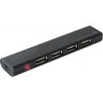 Разветвитель USB 2.0 Defender Quadro Promt 4порт. черный (83200)