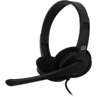 Наушники с микрофоном Оклик HS-M600 черный 1.8м накладные оголовье (1900372)