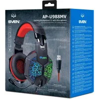 Наушники с микрофоном Sven AP-U988MV черный/красный 2.2м мониторные оголовье Наушники с микрофоном Sven AP-U988MV черный/красный 2.2м мониторные оголовье