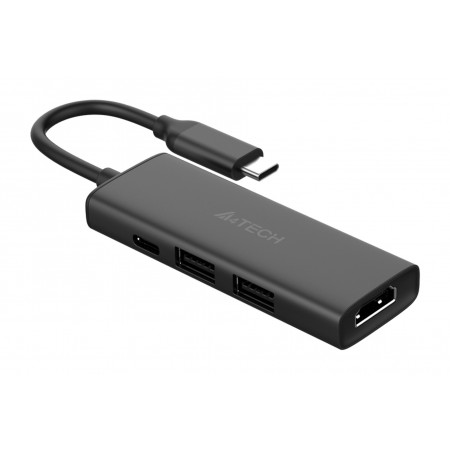 Разветвитель USB-C A4Tech DST-40C 2порт. серый