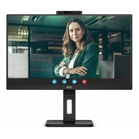 Монитор AOC 23.8" 24P3QW черный IPS LED 16:9 HDMI M/M Cam матовая HAS Piv 300cd 178гр/178гр 1920x1080 75Hz DP FHD 3.35кг