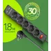 Сетевой фильтр Defender DFS 751 1.8м (5 розеток) черный (коробка)