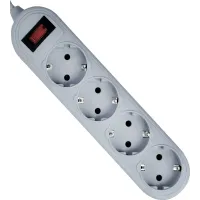 Сетевой фильтр Defender ES Lite 1.8м (4 розетки) серый (коробка)