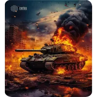 Коврик для мыши Cactus Burning tank 300x250x3мм (CS-MP-D04M)