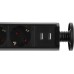 Сетевой разветвитель Premier 3R USB 1.8м (3 розетки) черный (коробка)