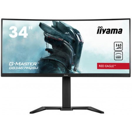 Монитор Iiyama 34" G-Master GB3467WQSU-B5 черный VA LED 0.4ms 21:9 HDMI M/M матовая HAS 550cd 178гр/178гр 3440x1440 165Hz FreeSync Premium DP USB 12.4кг