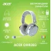 Наушники с микрофоном Acer OHR303 белый мониторные BT/Radio/3.5mm оголовье (ZL.HDSEE.00A)