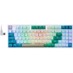 Клавиатура Redragon Veigar механическая белый/синий USB беспроводная BT/Radio for gamer LED (71476) кабель 1.5м