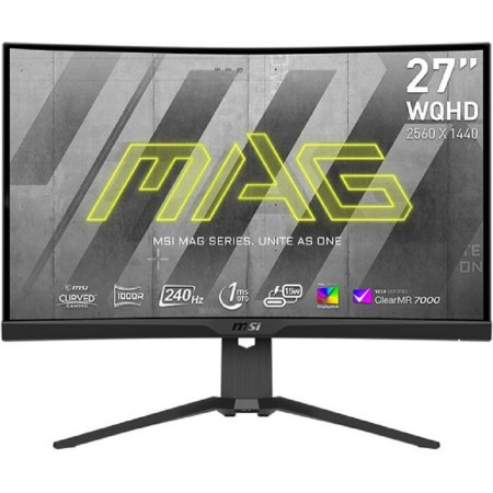 Монитор MSI 27" MAG 275CQRXF черный VA LED 16:9 HDMI полуматовая HAS 300cd 178гр/178гр 2560x1440 240Hz FreeSync DP WQ USB 5.8кг