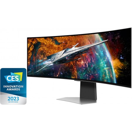 Монитор Samsung 49" Odyssey OLED G9 S49CG954SI серебристый OLED LED 32:9 HDMI M/M матовая HAS 250cd 178гр/178гр 5120x1440 240Hz FreeSync Premium Pro DP 2K USB 12.9кг