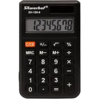 Калькулятор карманный Silwerhof SH-100-8 черный 8-разр. Калькулятор карманный Silwerhof SH-100-8 черный 8-разр.