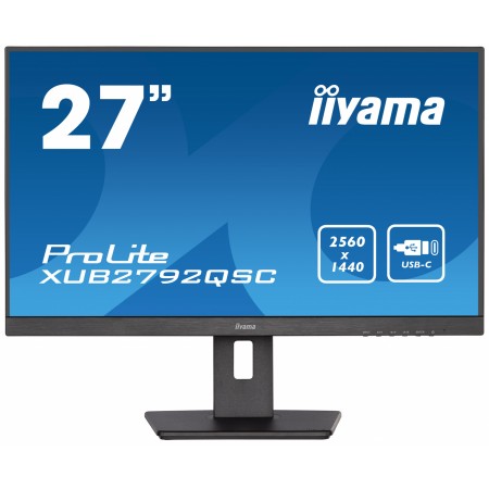 Монитор Iiyama 27" ProLite XUB2792QSC-B5 черный IPS LED 16:9 HDMI M/M матовая HAS Piv 350cd 178гр/178гр 2560x1440 75Hz DP 2K USB 6.8кг