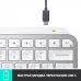 Клавиатура Logitech MX Keys Mini серебристый/белый USB беспроводная BT/Radio LED (920-010499)