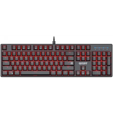Клавиатура Defender Quest Gk-596 механическая черный USB Multimedia for gamer LED (45596)
