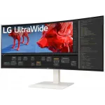 Монитор LG 38" UltraWide 38WR85QC-W белый NANO IPS LED 21:9 HDMI M/M матовая HAS Piv 600cd 178гр/178гр 3840x1600 144Hz FreeSync Premium Pro DP WQ+ USB 10.5кг