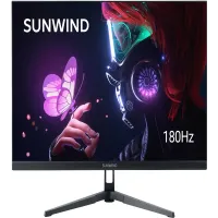 Монитор SunWind 24.5" SM-25FI401 черный IPS LED 3ms 16:9 HDMI матовая 250cd 178гр/178гр 1920x1080 180Hz G-Sync FreeSync DP FHD 3.3кг
