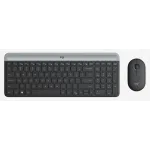 Клавиатура + мышь Logitech MK470 клав:графитовый/светло-серый мышь:графитовый USB беспроводная slim (920-009180)