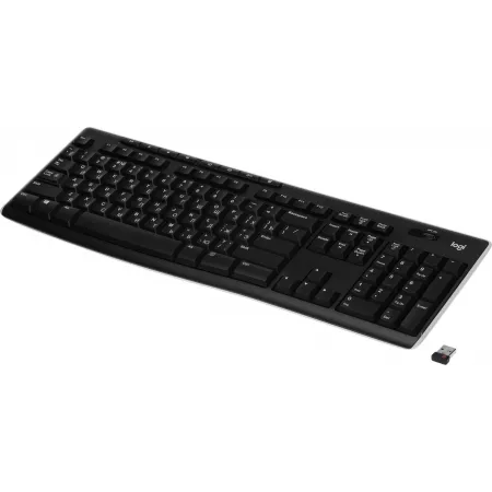 Клавиатура Logitech K270 черный/белый USB беспроводная Multimedia (920-003058)