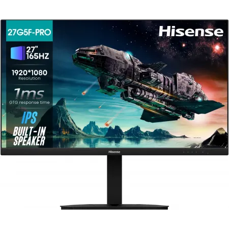 Монитор Hisense 27" 27G5F-PRO черный IPS LED 1ms 16:9 HDMI M/M 250cd 178гр/178гр 1920x1080 165Hz FreeSync Premium DP FHD 7.5кг