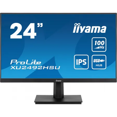 Монитор Iiyama 23.8" ProLite XU2492HSU-B6 черный IPS LED 0.4ms 16:9 HDMI M/M матовая 250cd 178гр/178гр 1920x1080 100Hz DP FHD USB 3.4кг