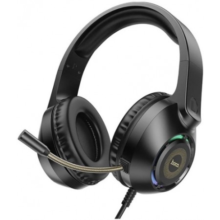 Наушники с микрофоном Hoco W108 Sue черный 2м мониторные USB оголовье (W108)